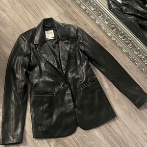 Abercrombie & Fitch leather blazer